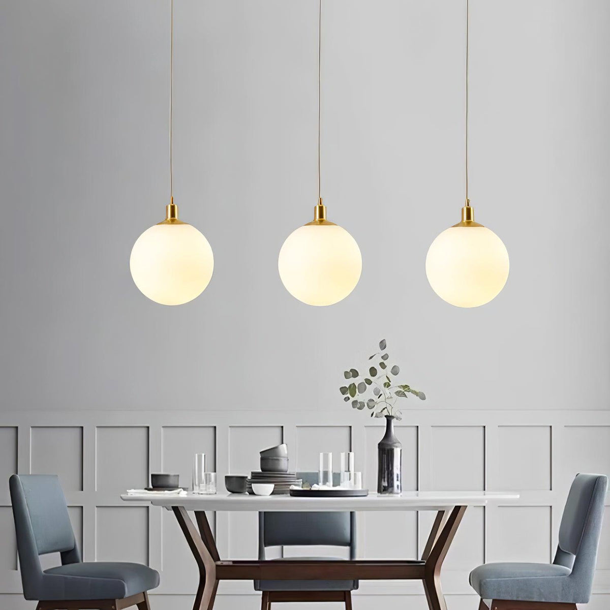 Orbita Minimalistische Messing-Pendelleuchte