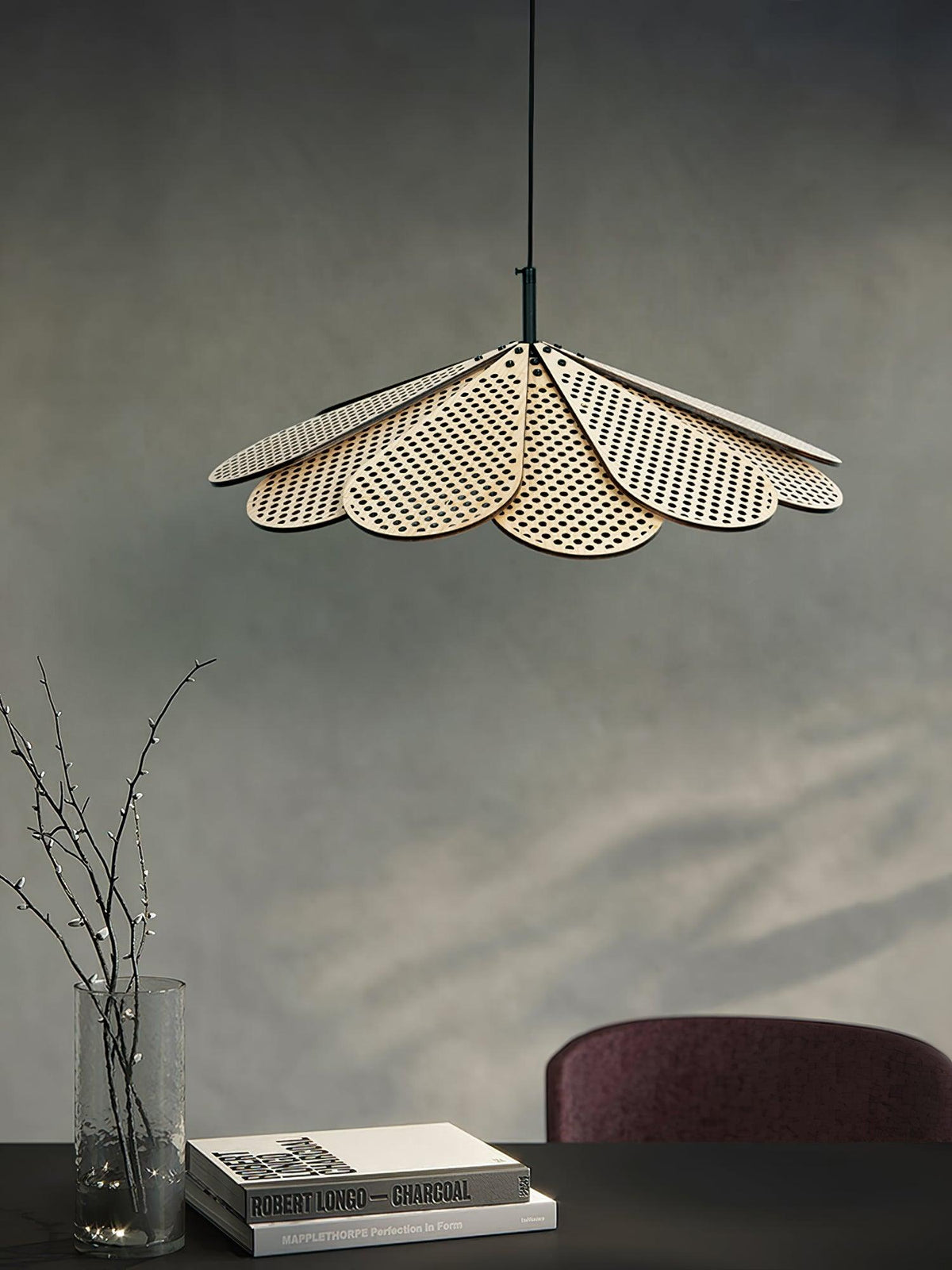 Zevarus Pendelleuchte im nordischen Wabi-Sabi-Stil aus Holz