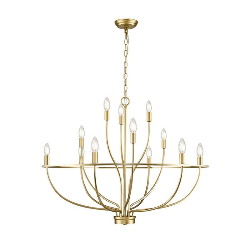 Aurinella Kronleuchter aus Messing in Gold