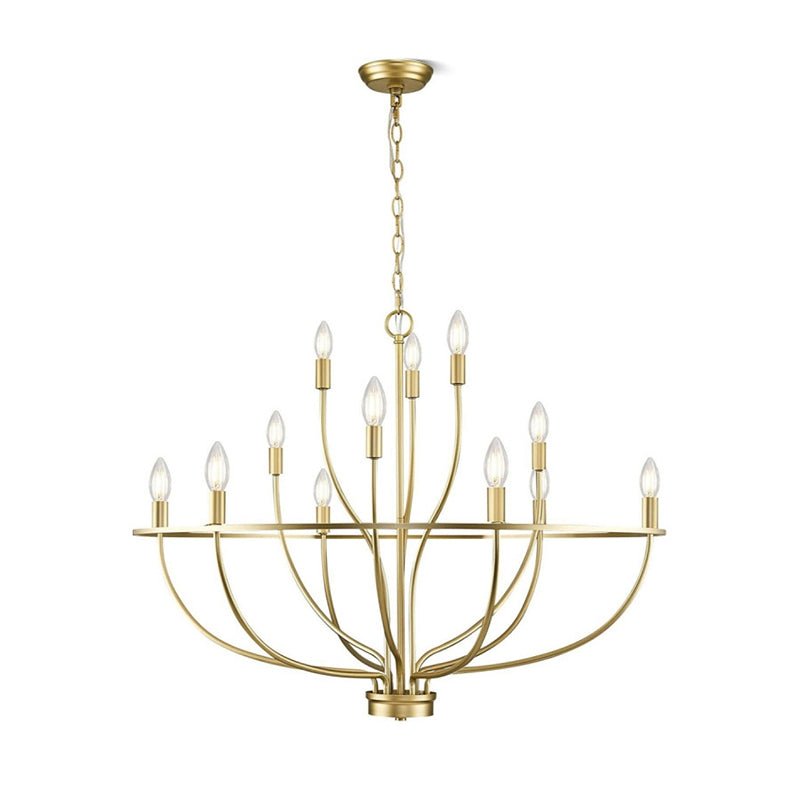 Aurinella Kronleuchter aus Messing in Gold