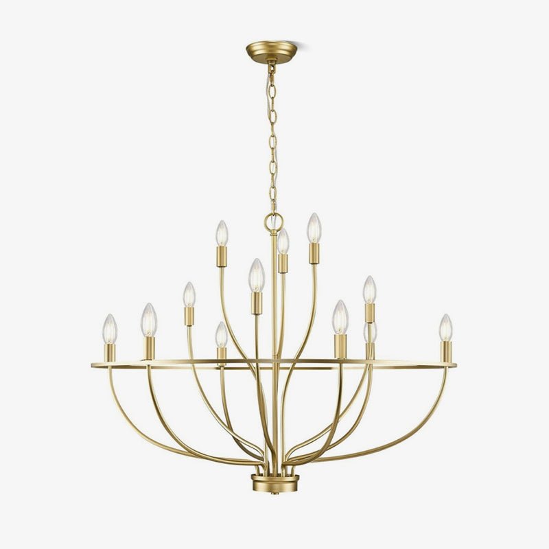 Aurinella Kronleuchter aus Messing in Gold