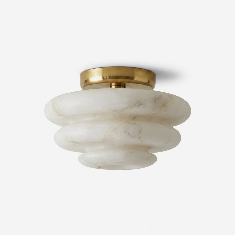 Nivueria flache Deckenleuchte aus Alabaster
