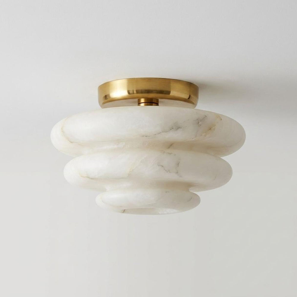Nivueria flache Deckenleuchte aus Alabaster