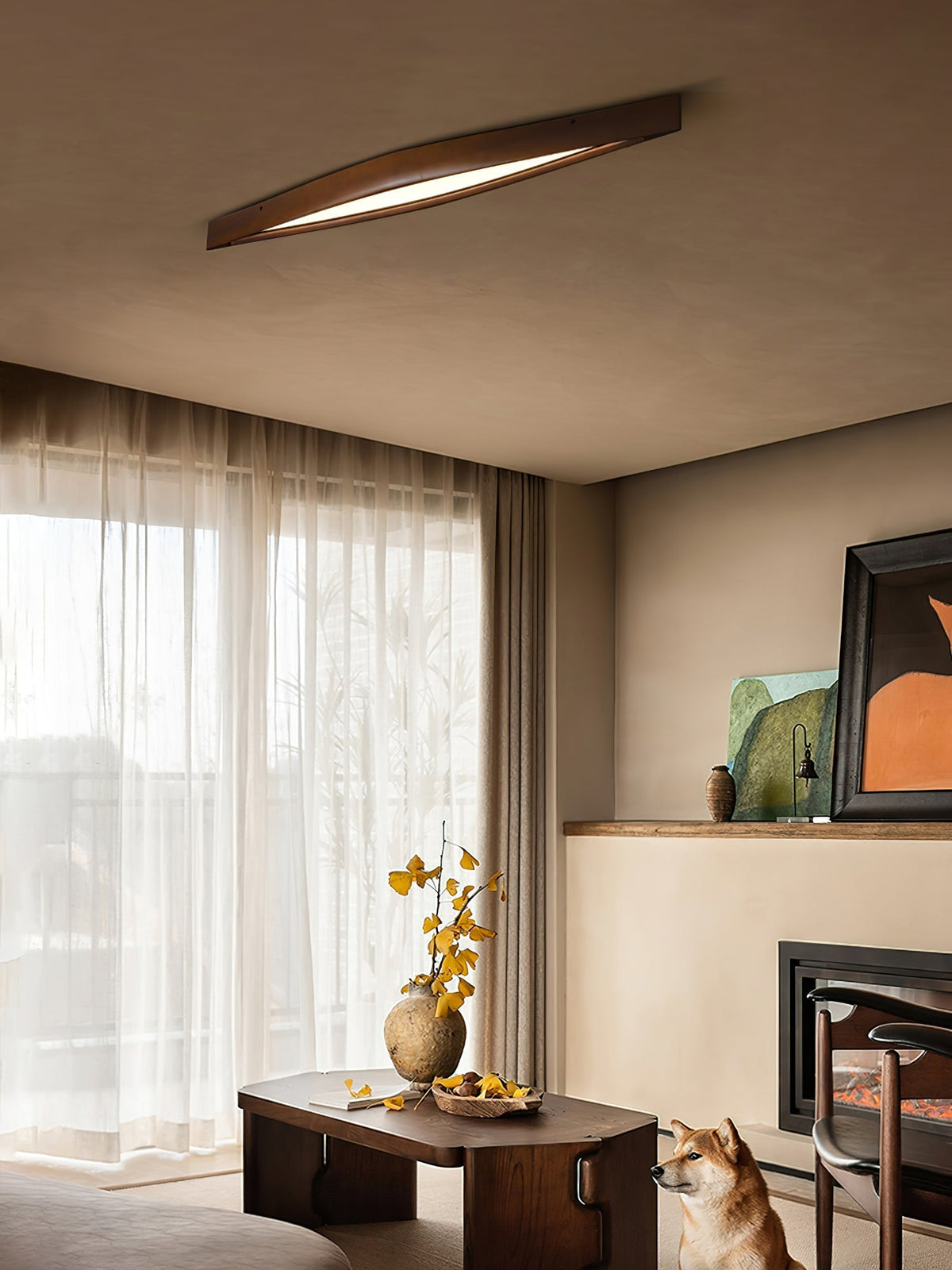 Alnoreth Deckenleuchte skandinavisch Horizon Linear aus Holz
