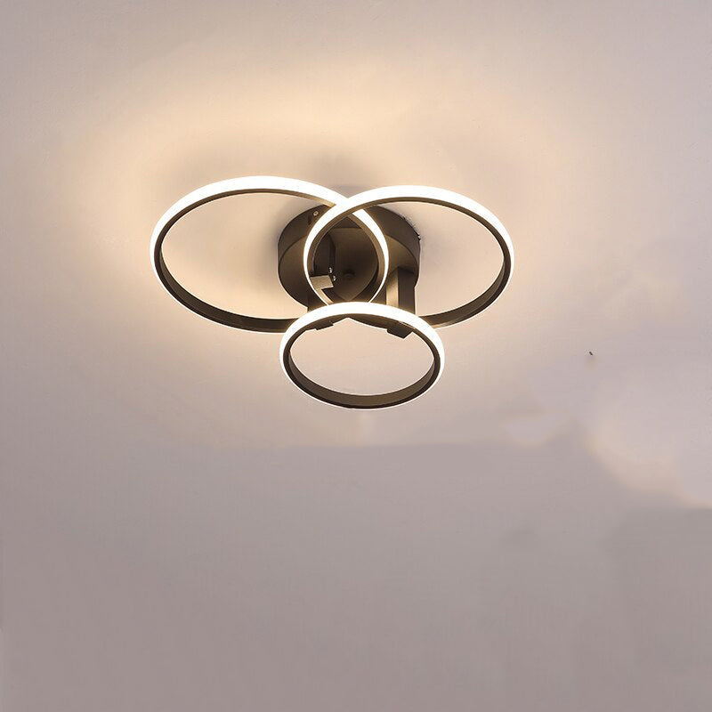 Arisha Design LED Deckenleuchte Weiß/Schwarz Wohn/Esszimmer Metall mit der Fernbedienung