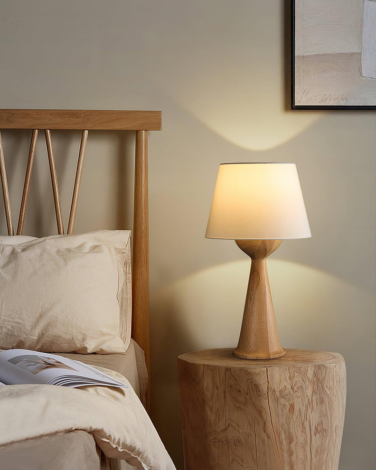 Tempo Vintage Holz-Tischlampe