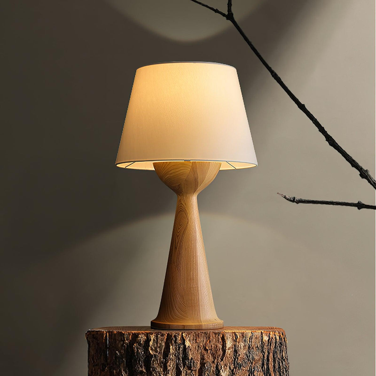 Tempo Vintage Holz-Tischlampe