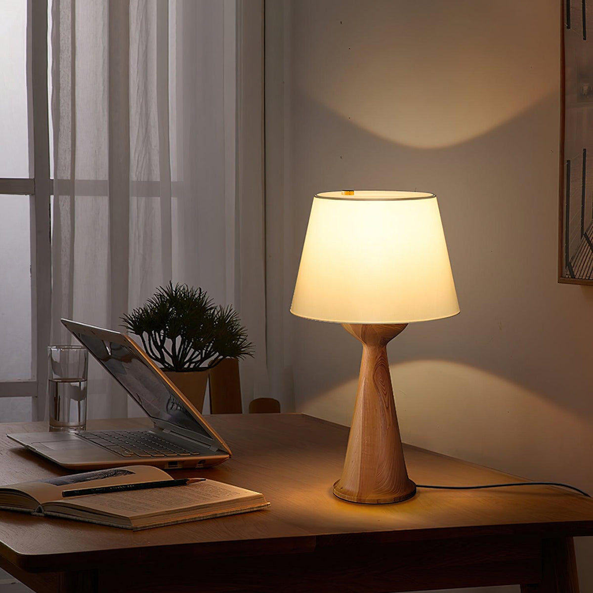 Tempo Vintage Holz-Tischlampe