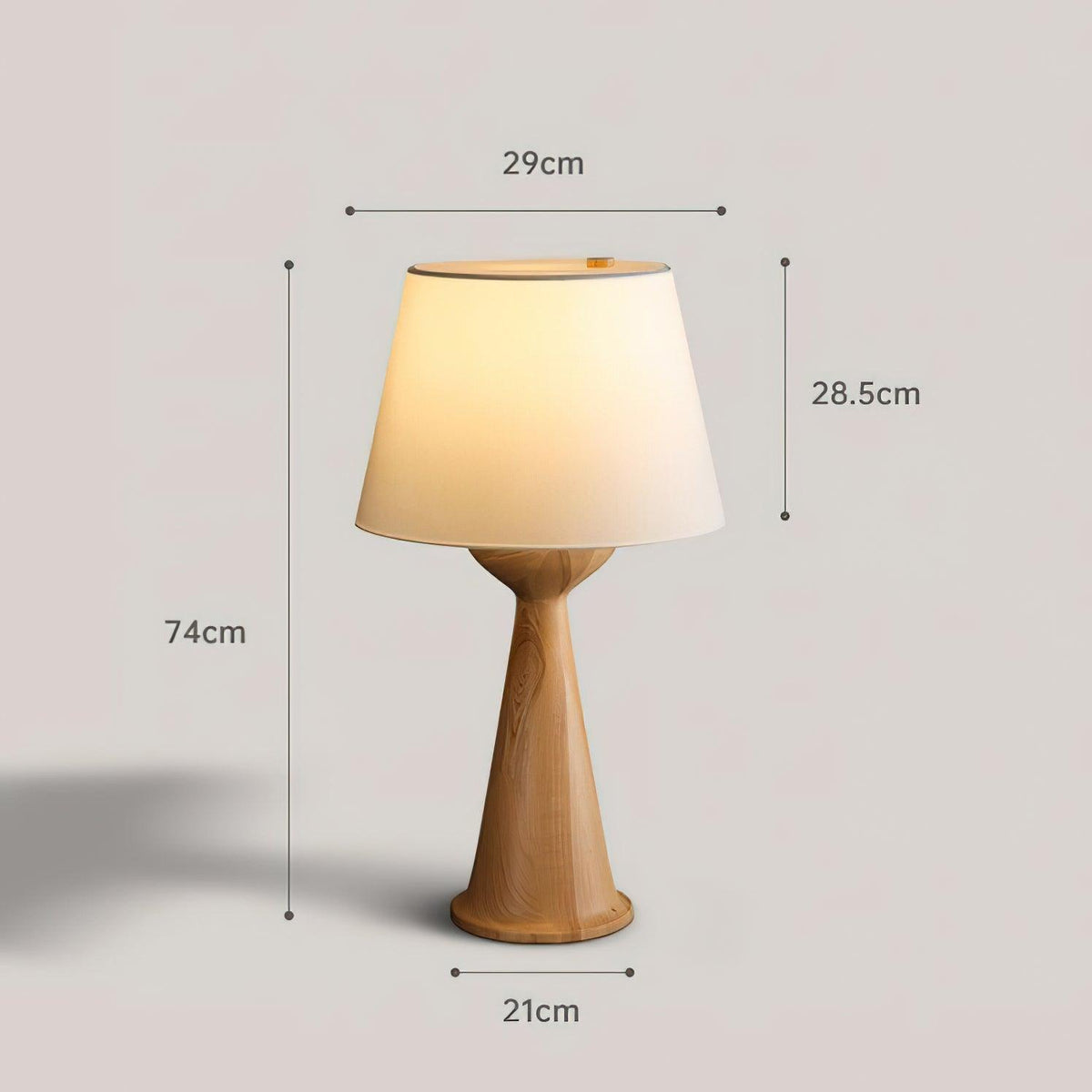 Tempo Vintage Holz-Tischlampe