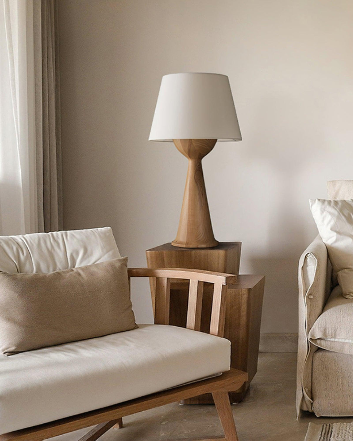Tempo Vintage Holz-Tischlampe
