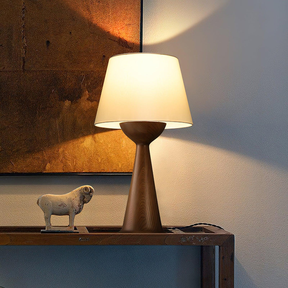 Tempo Vintage Holz-Tischlampe