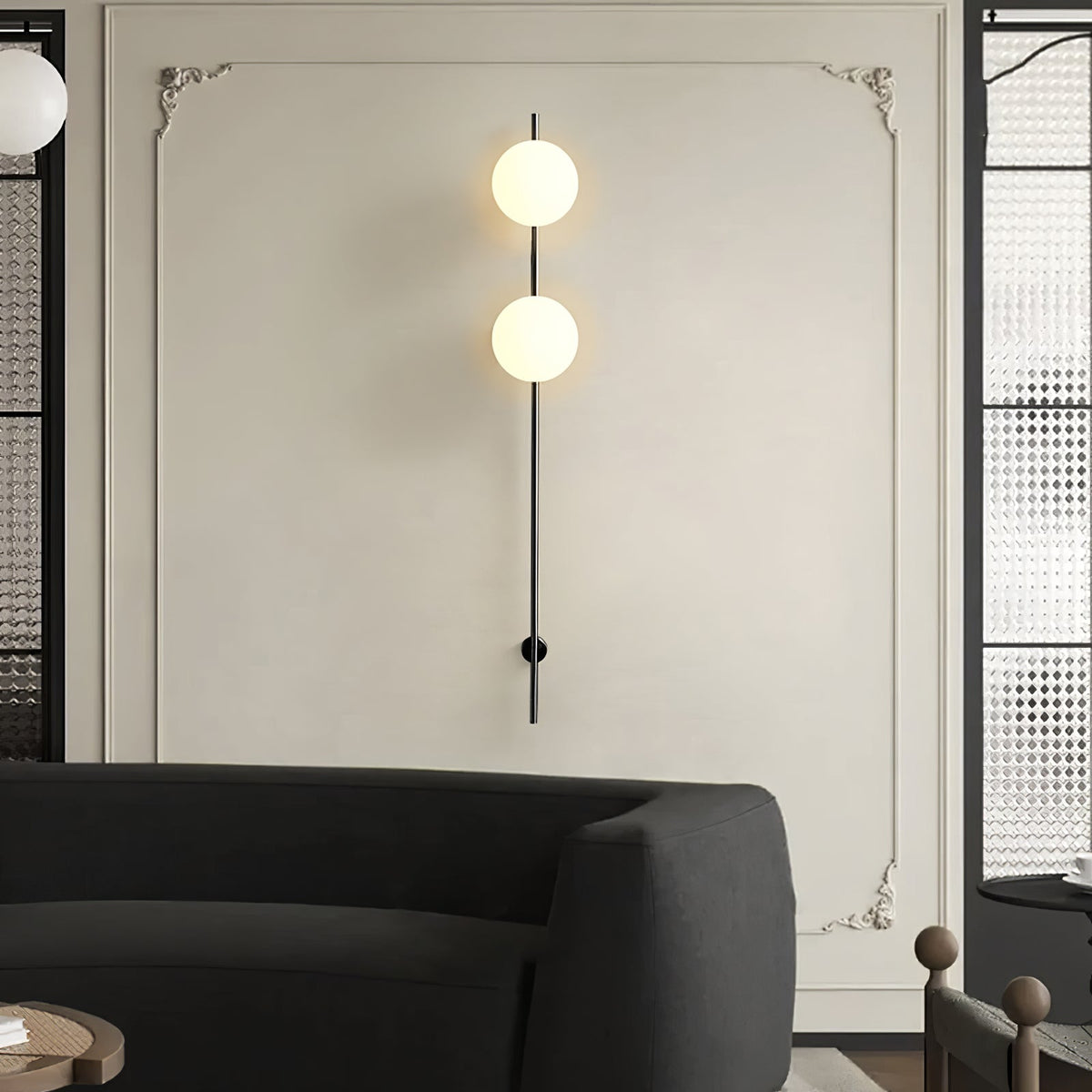 Nerylor zeitgenössische minimalistische Wandleuchte aus Glas