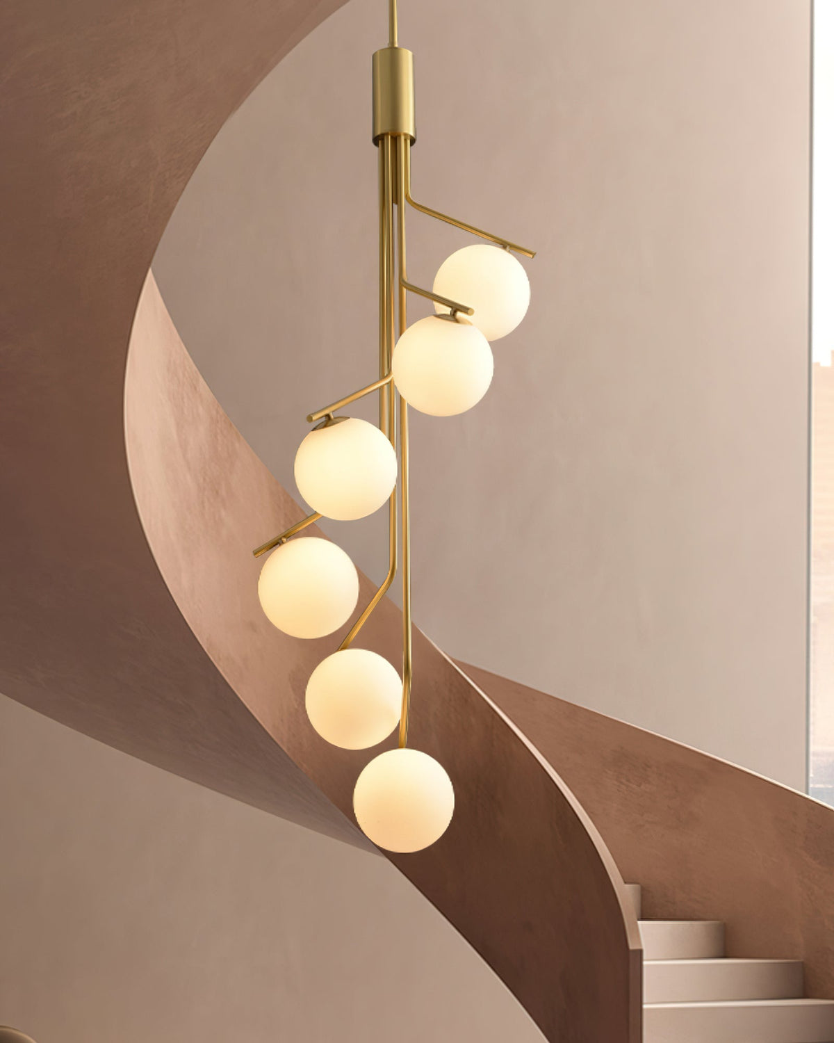 Solivine Kronleuchter Gold Ast Kugel LED