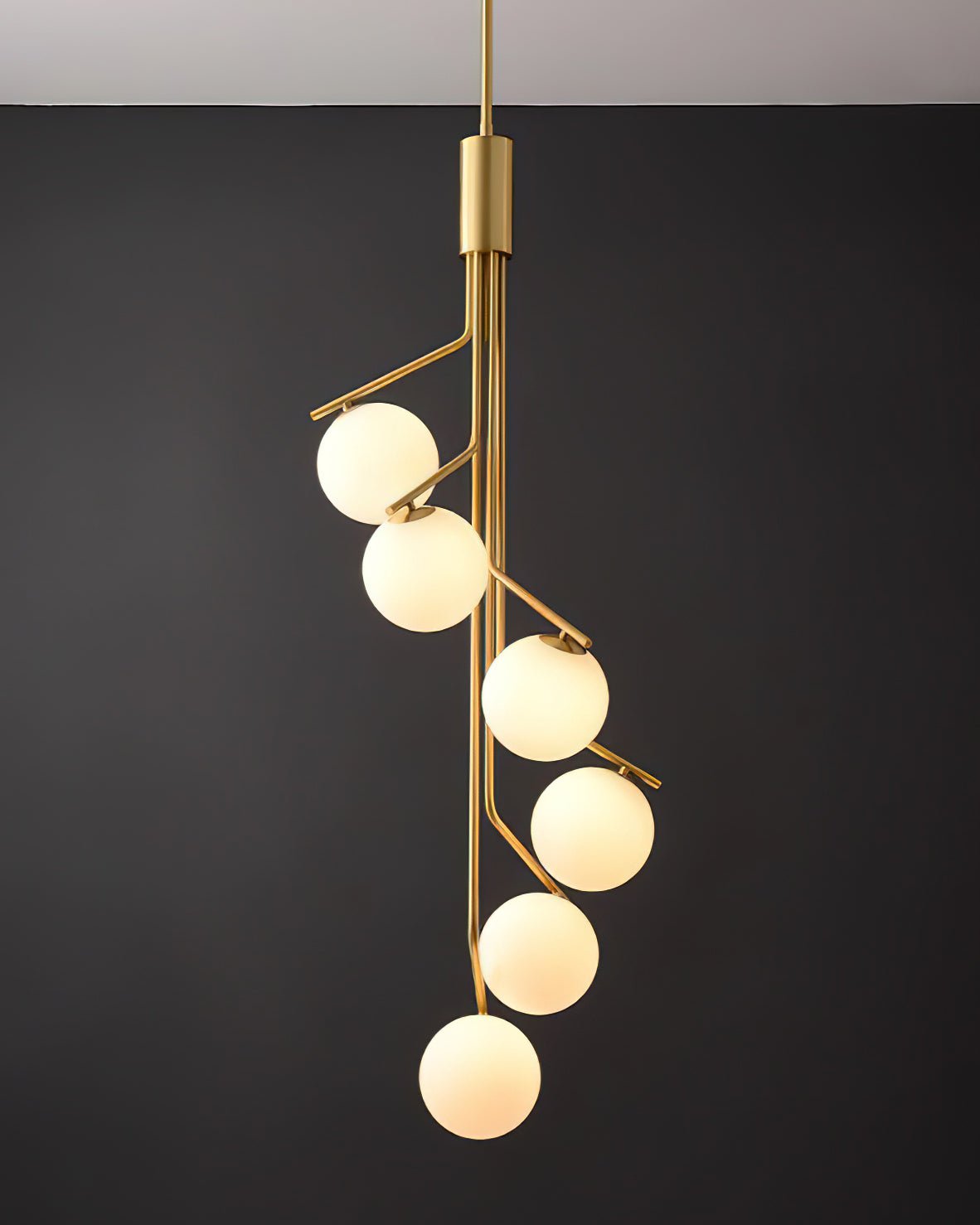 Solivine Kronleuchter Gold Ast Kugel LED