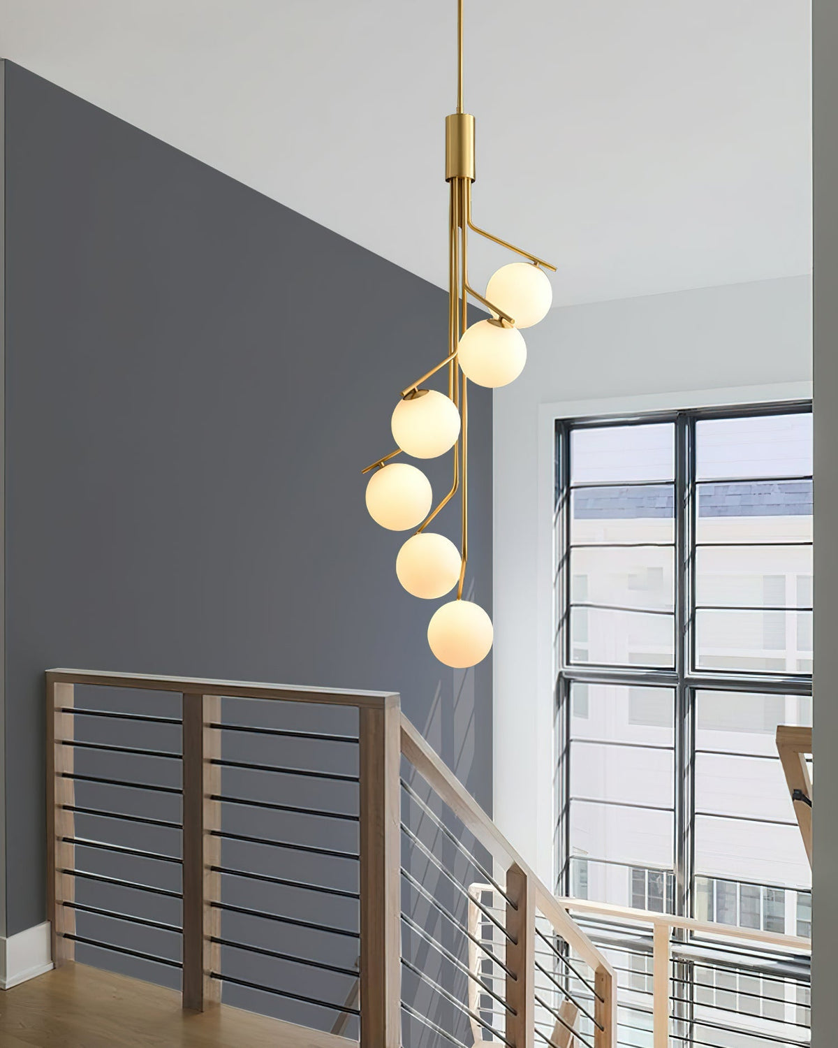 Solivine Kronleuchter Gold Ast Kugel LED