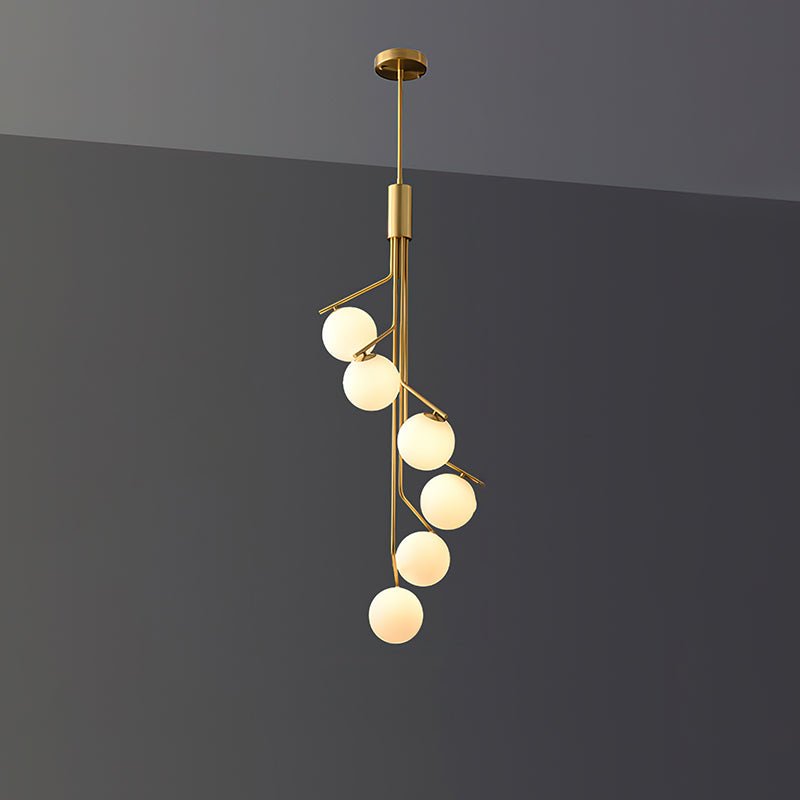 Solivine Kronleuchter Gold Ast Kugel LED