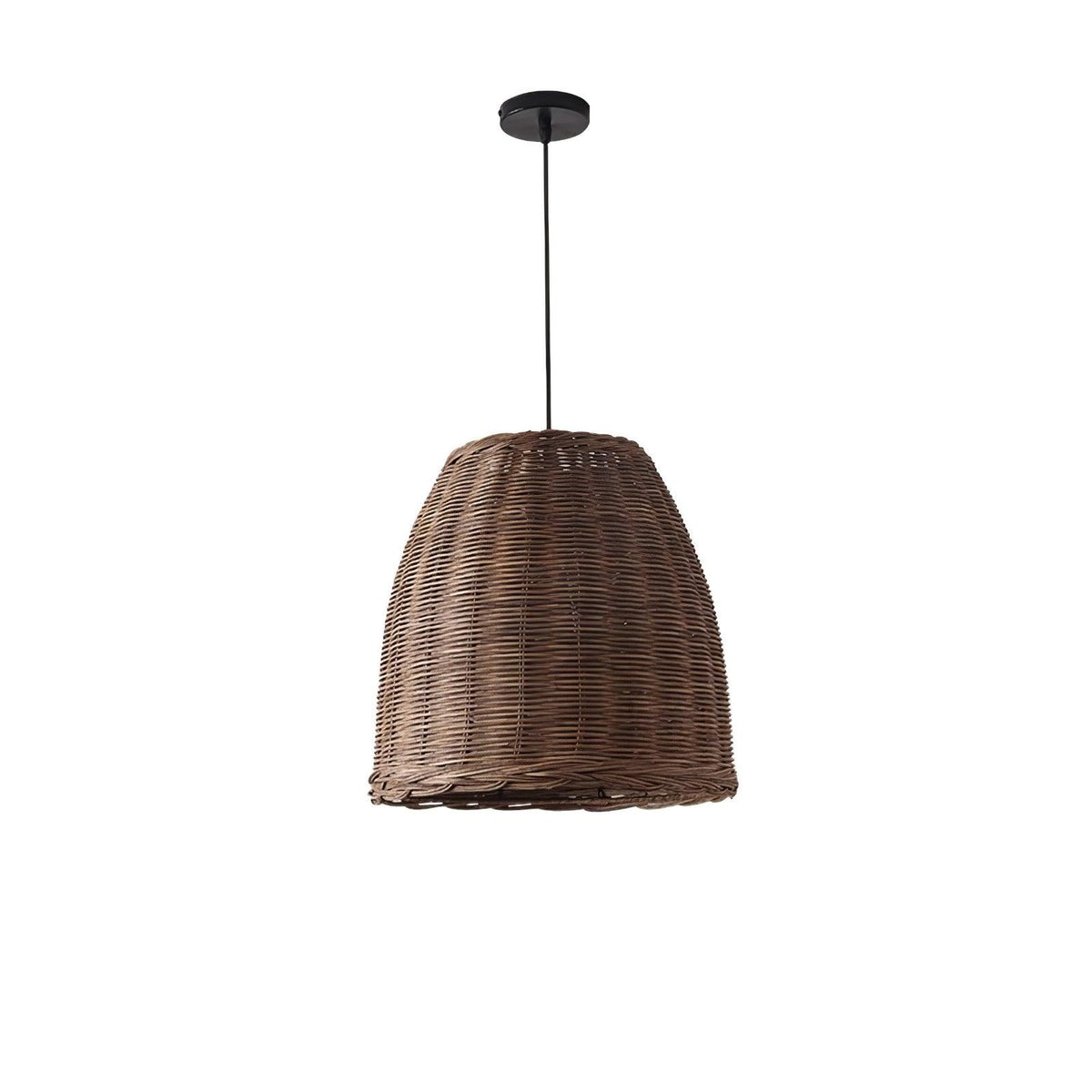 Wickora Vintage Pendelleuchte in dunklem Naturrattan &