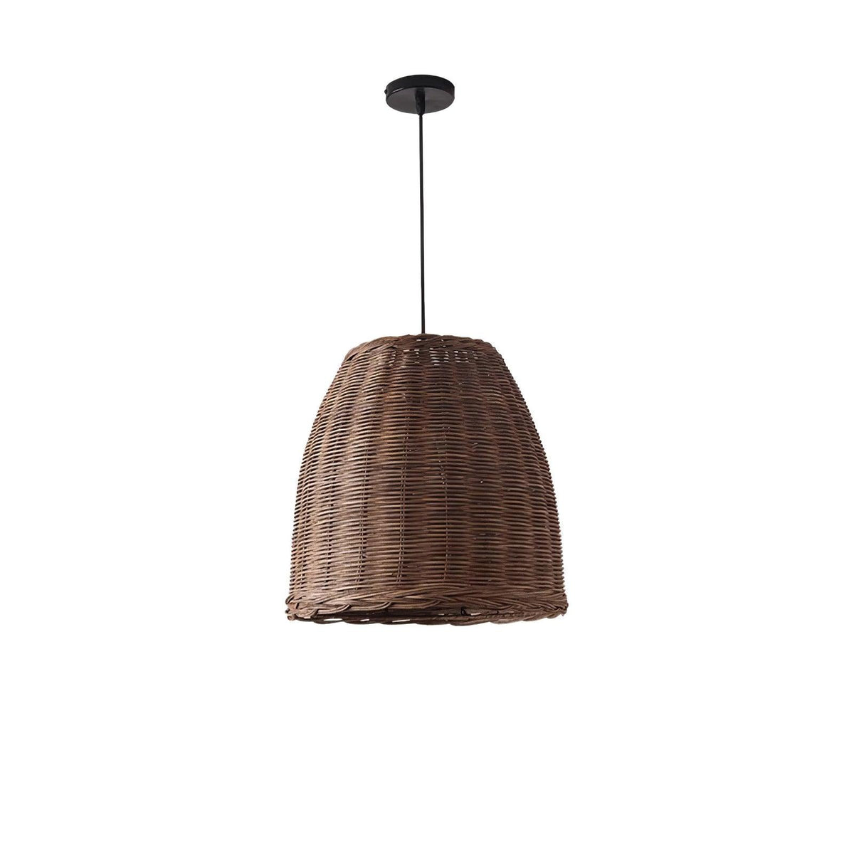 Wickora Vintage Pendelleuchte in dunklem Naturrattan &