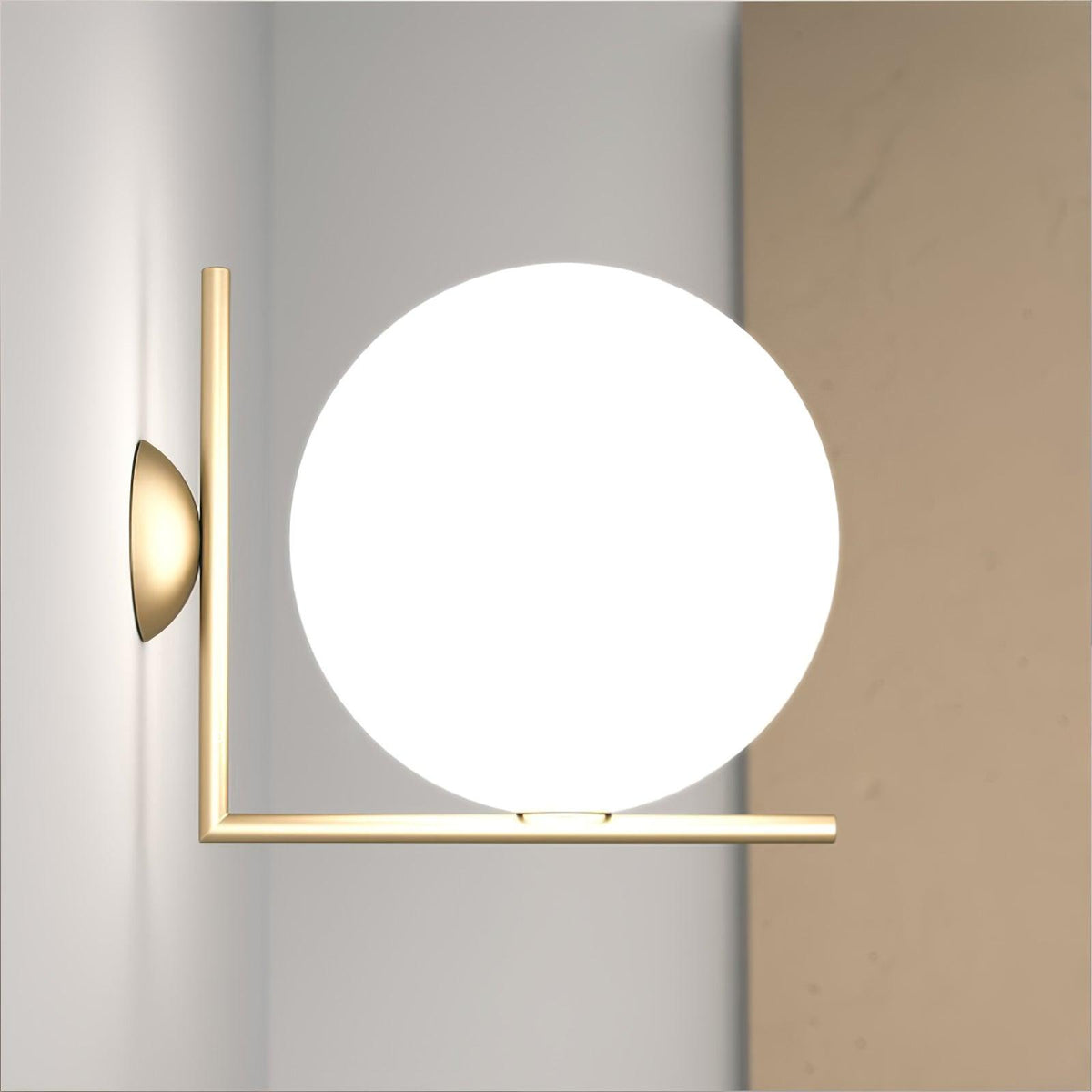 Joanna zeitgenössische minimalistische Opal-geblasene-Glas-Wandleuchte