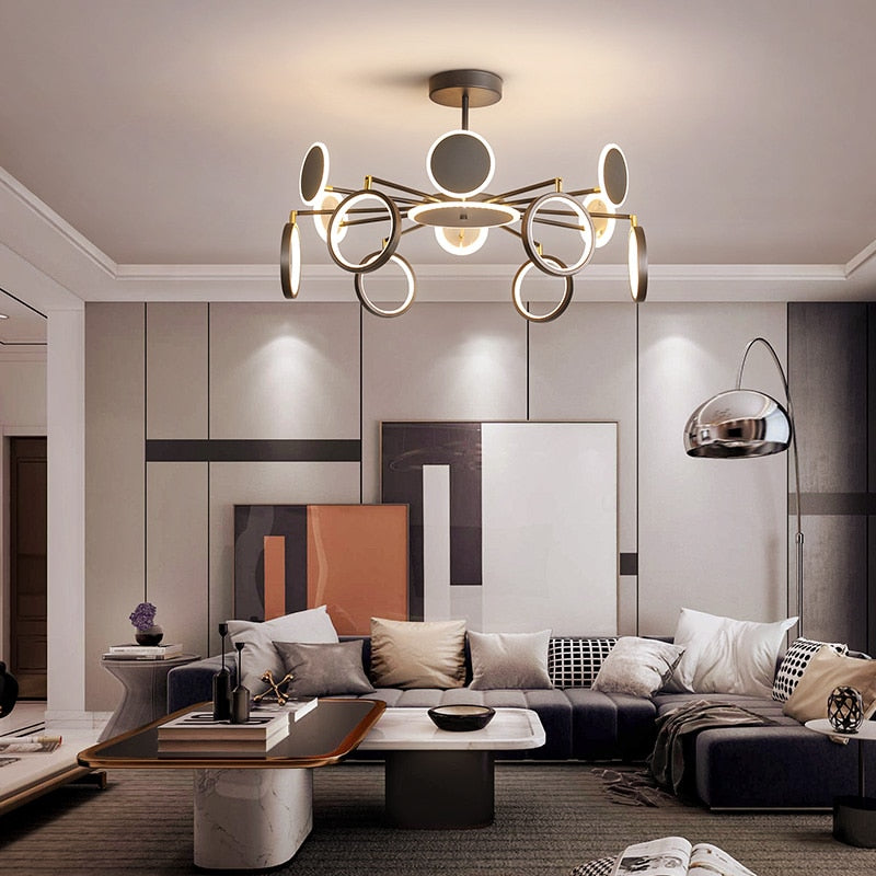 Modern LED Deckenleuchte Metall Acryl Wohnzimmer Schlafzimmer Esszimmer
