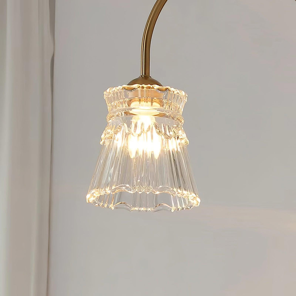 Rostor Kronleuchter Kristallglas Gold Midcentury