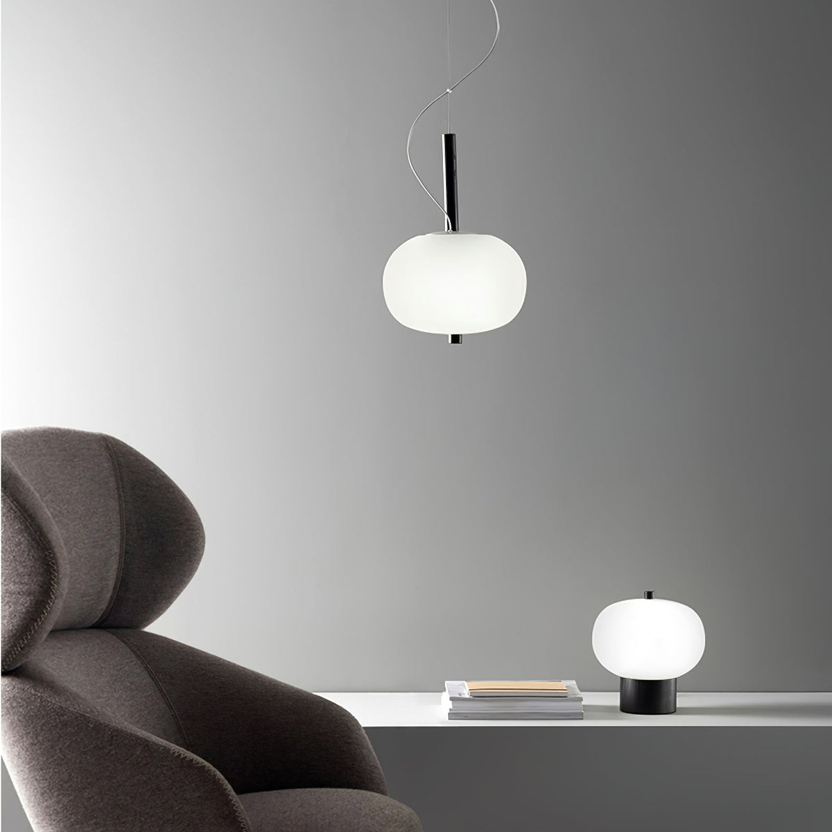 Duality Moderne Pendelleuchte aus Glas