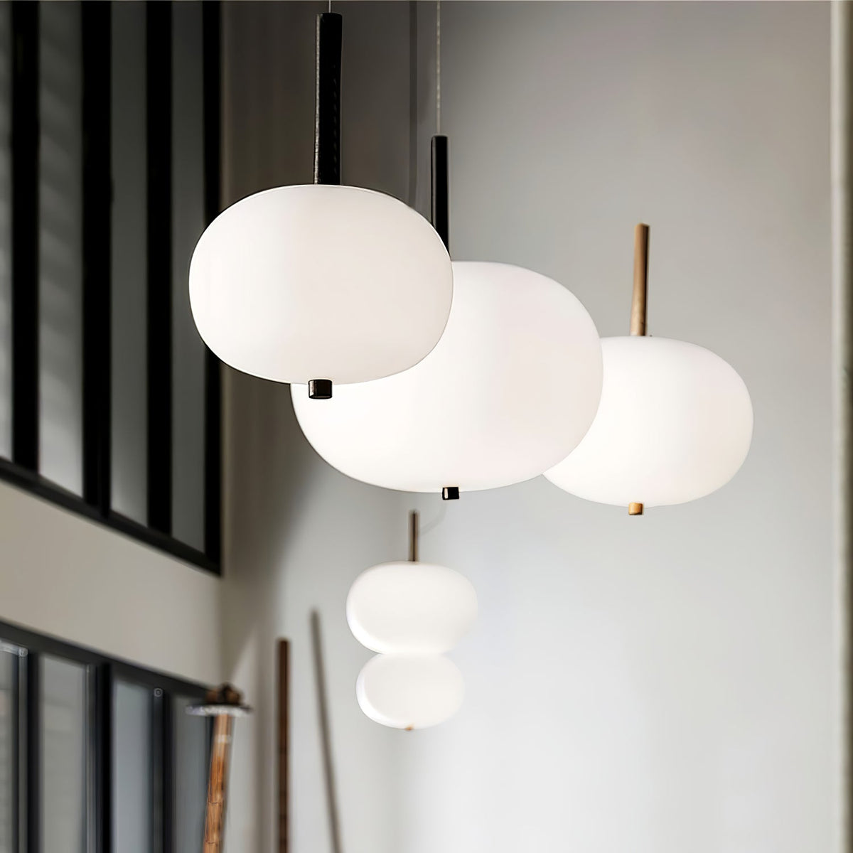 Duality Moderne Pendelleuchte aus Glas