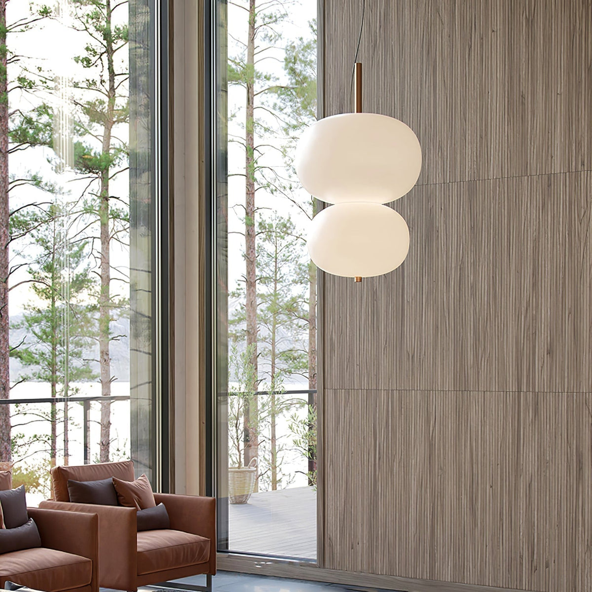 Duality Moderne Pendelleuchte aus Glas