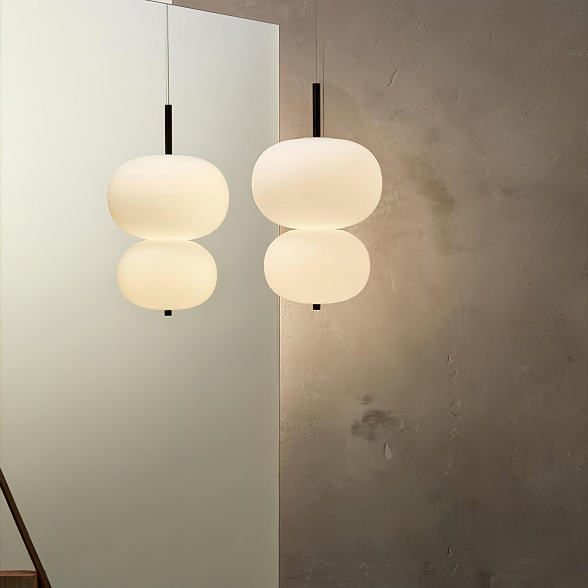 Duality Moderne Pendelleuchte aus Glas