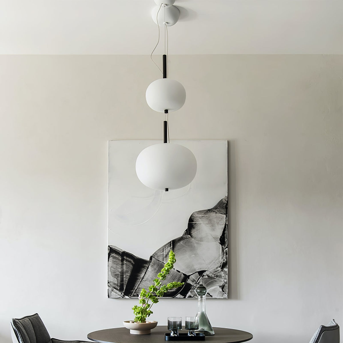 Duality Moderne Pendelleuchte aus Glas