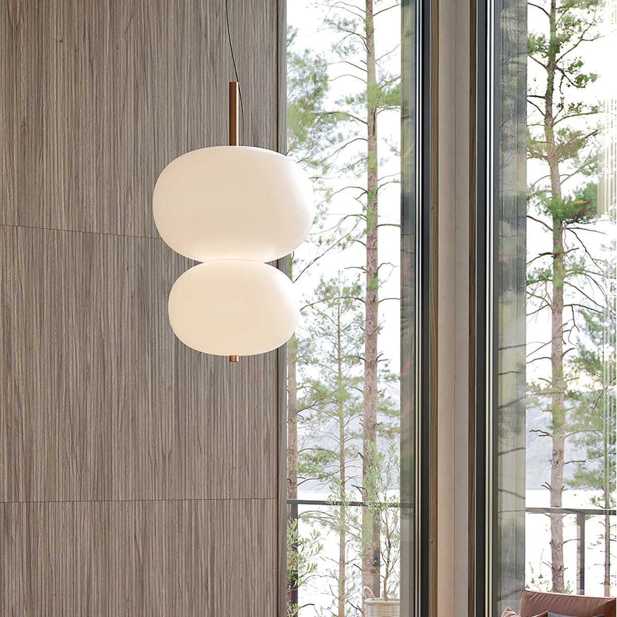Duality Moderne Pendelleuchte aus Glas