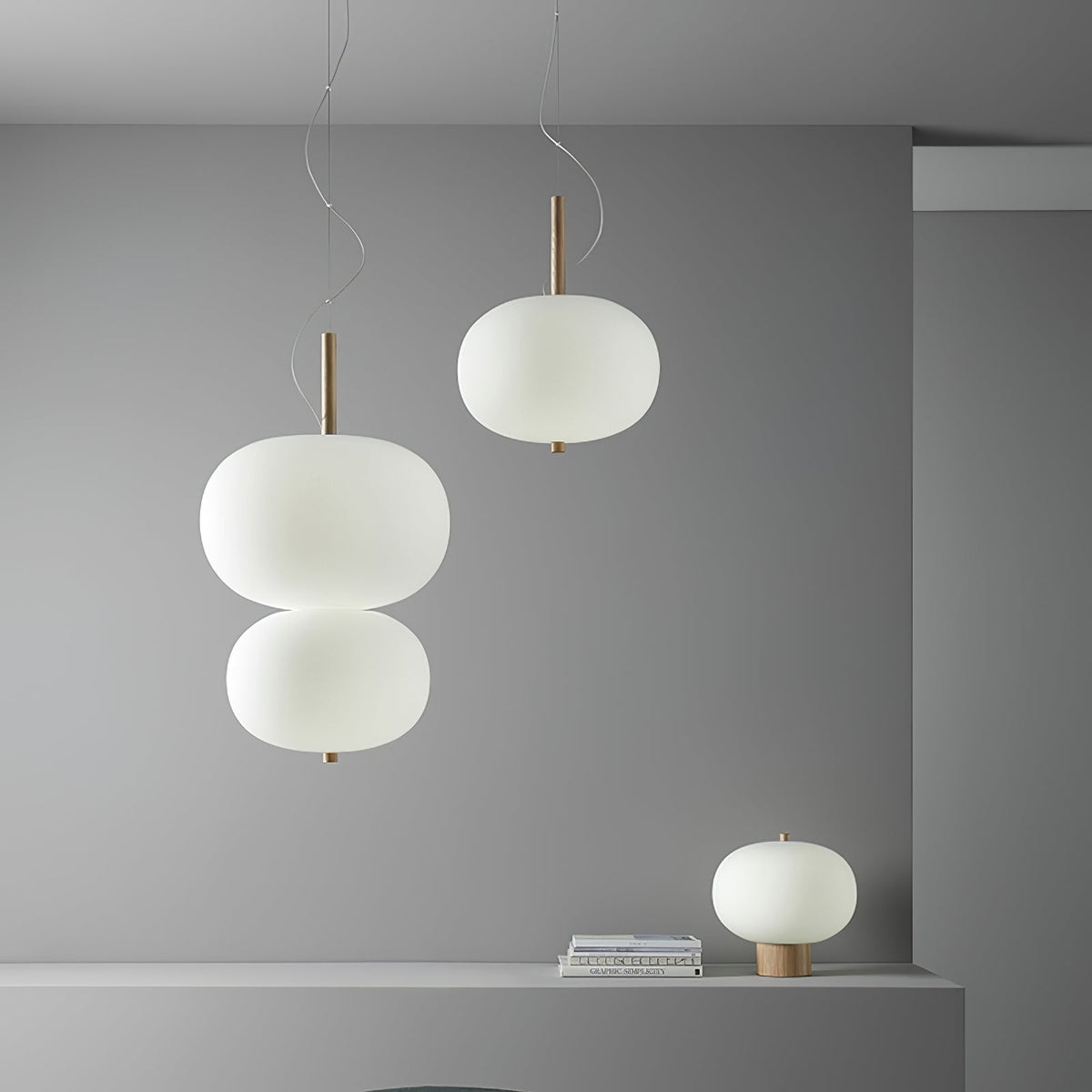 Duality Moderne Pendelleuchte aus Glas