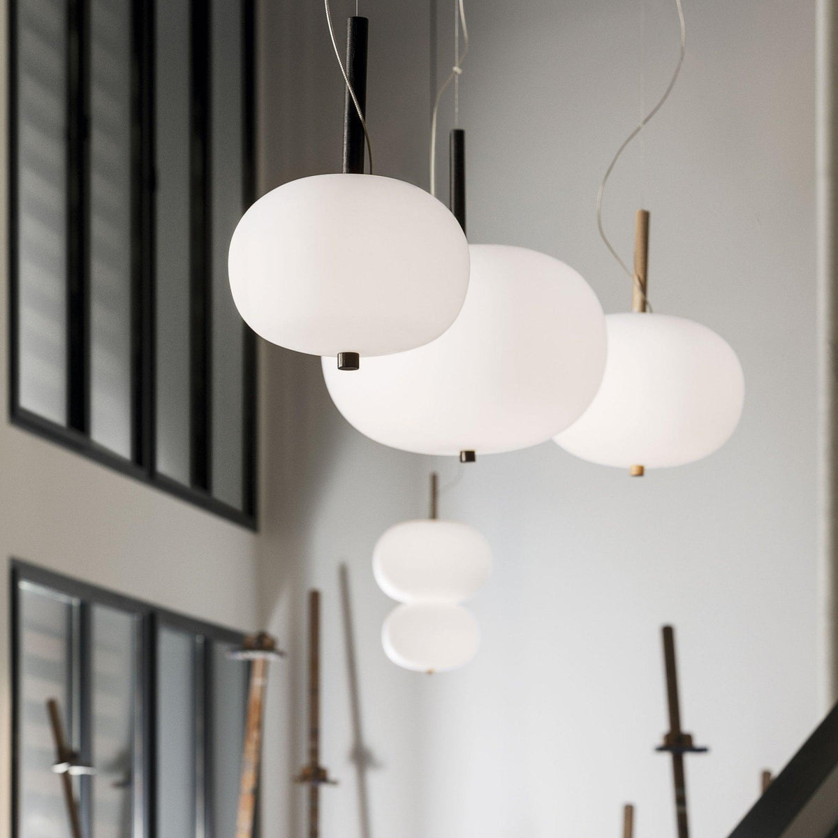 Duality Moderne Pendelleuchte aus Glas
