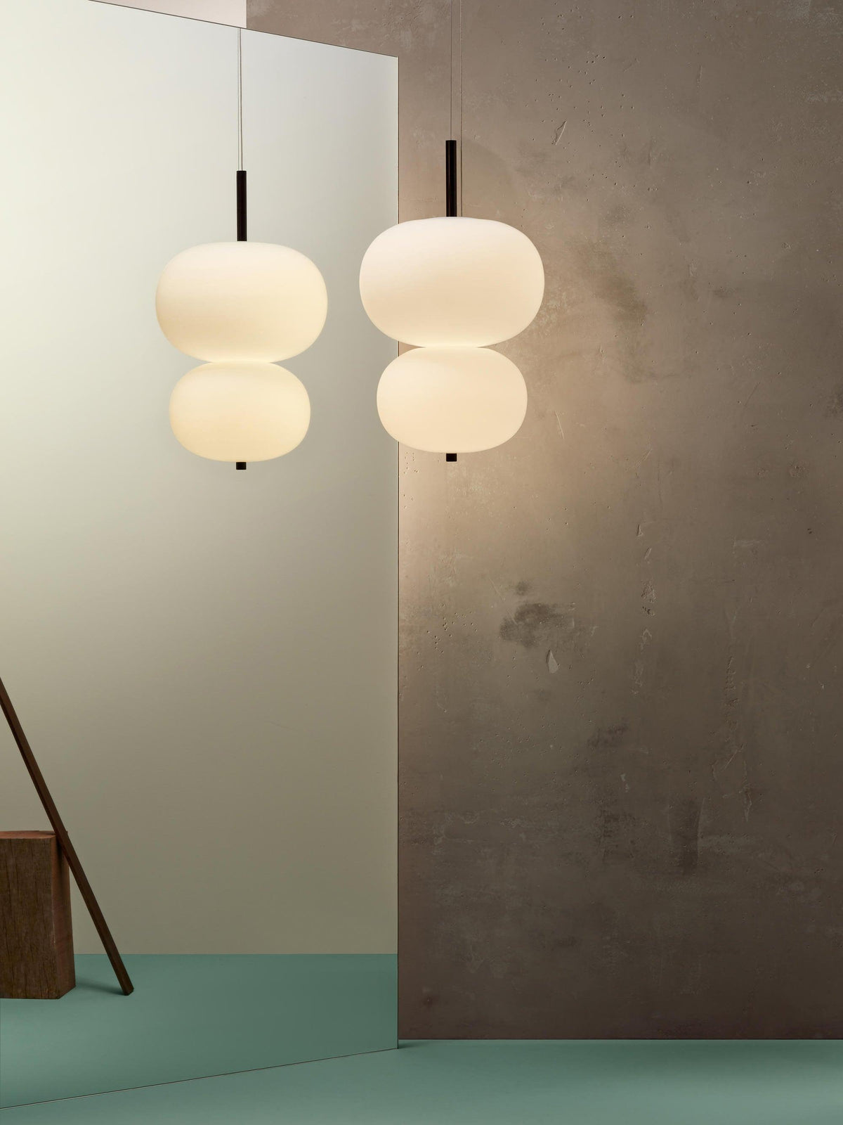 Duality Moderne Pendelleuchte aus Glas