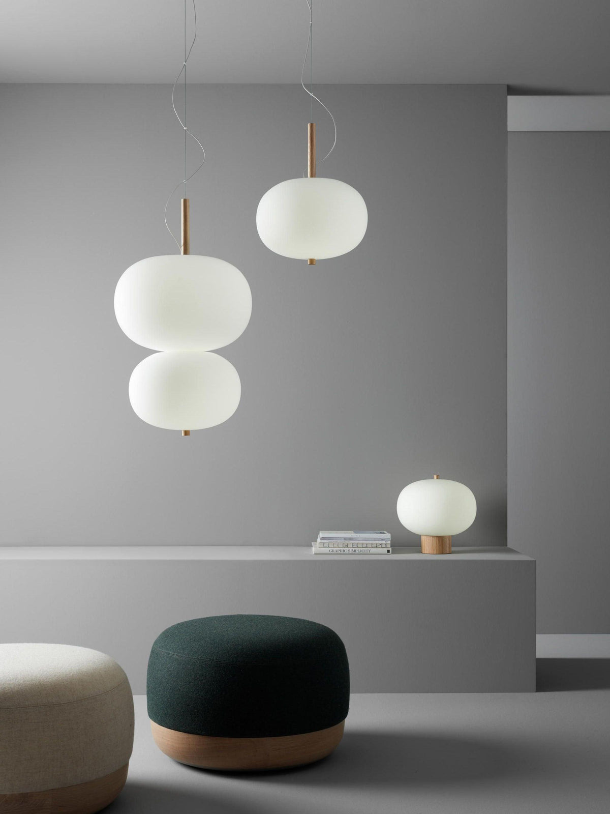Duality Moderne Pendelleuchte aus Glas