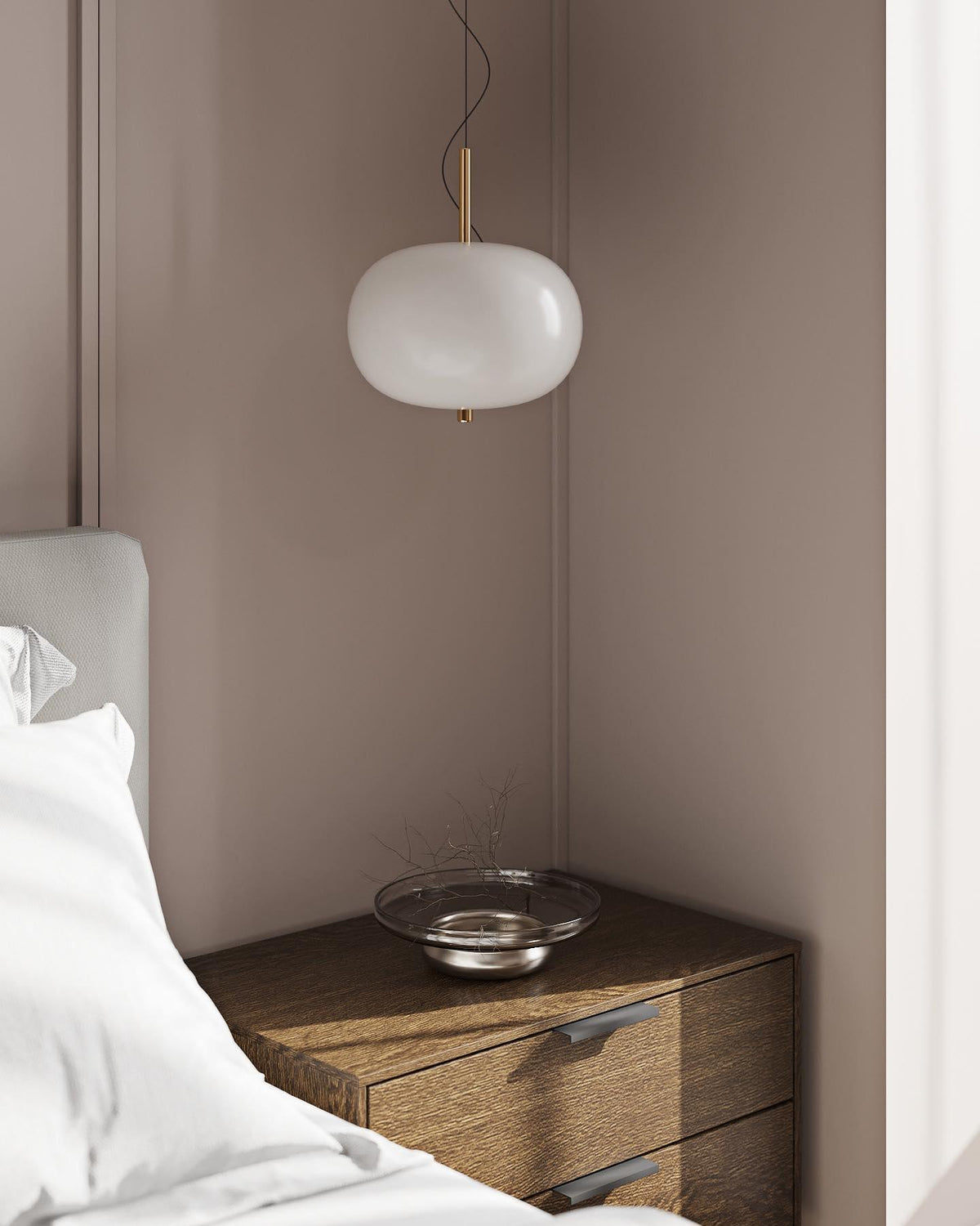 Duality Moderne Pendelleuchte aus Glas