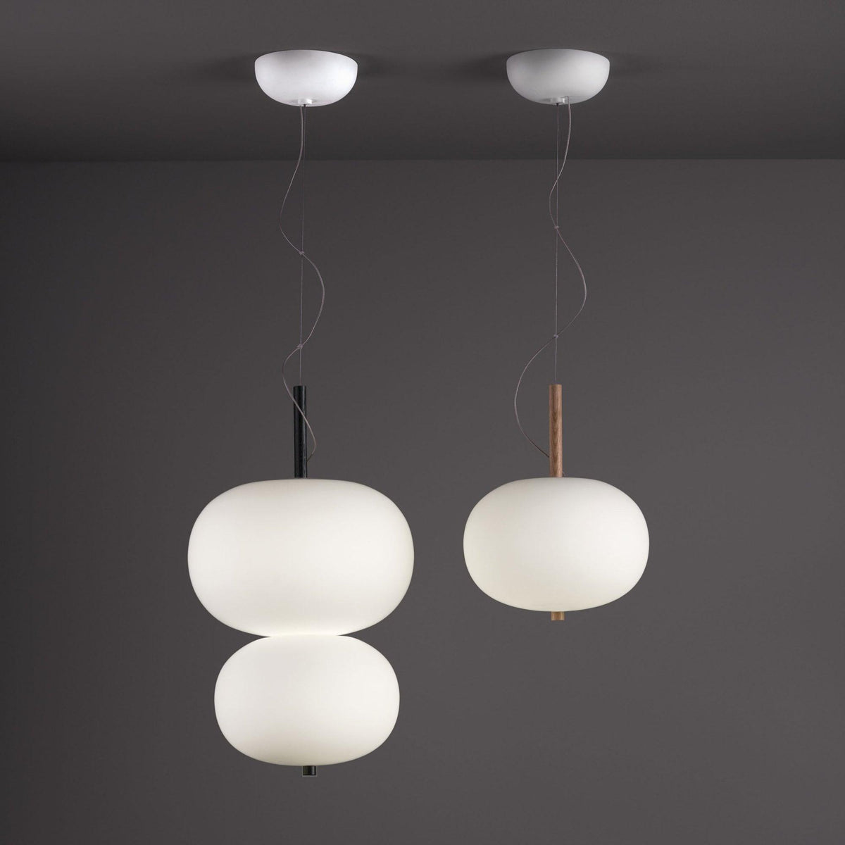 Duality Moderne Pendelleuchte aus Glas