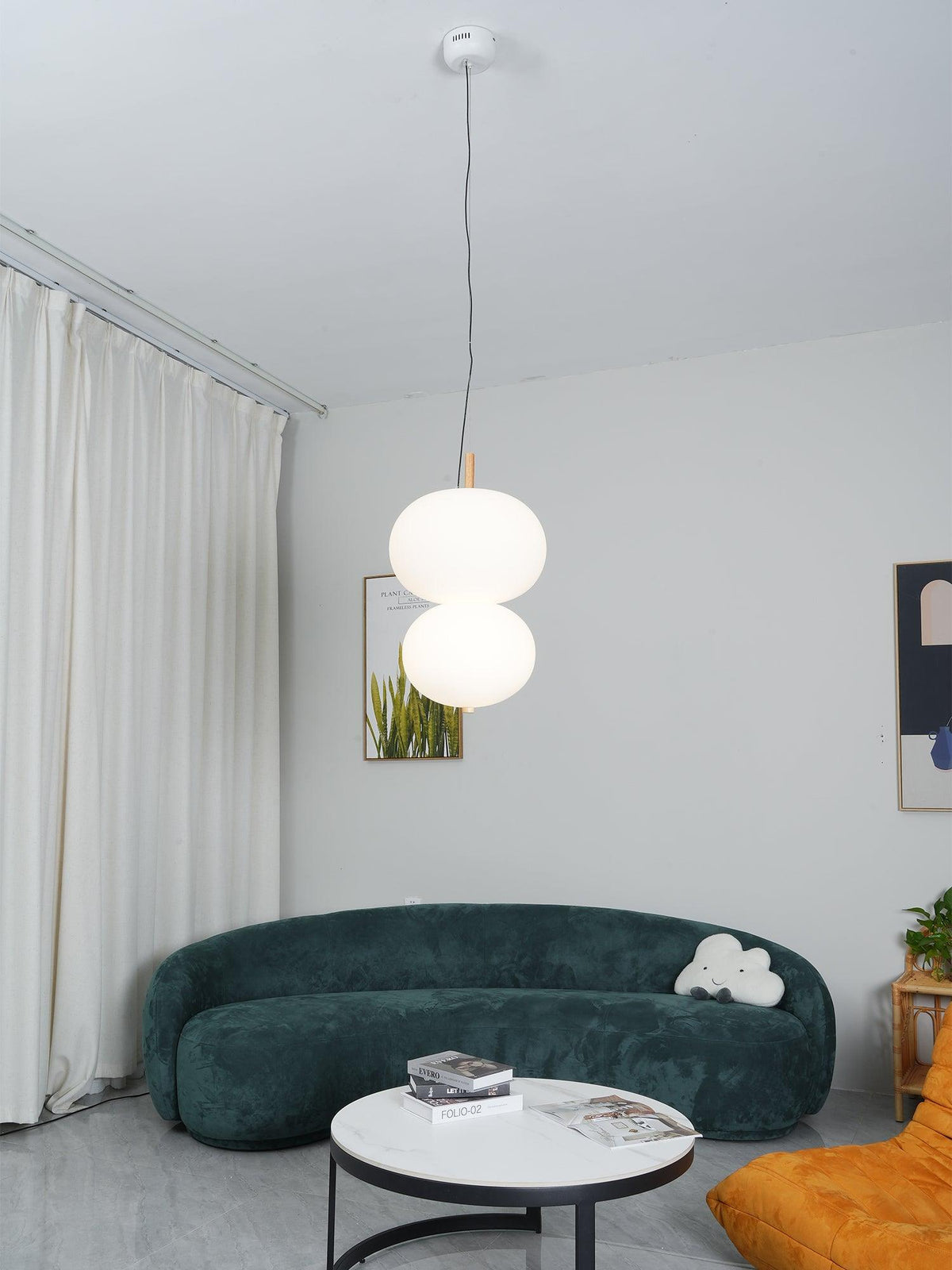 Duality Moderne Pendelleuchte aus Glas