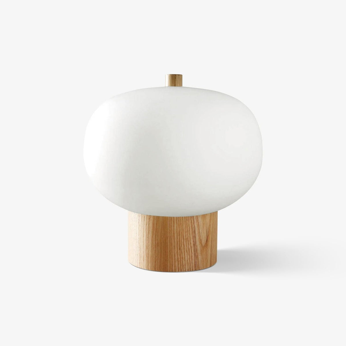 Jaldes Tischleuchte aus Holz und Glas