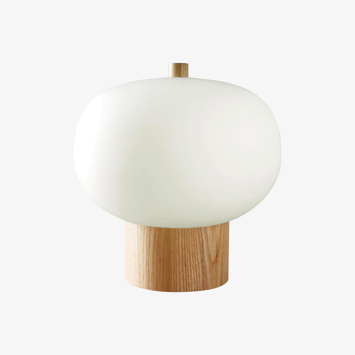 Jaldes Tischleuchte aus Holz und Glas