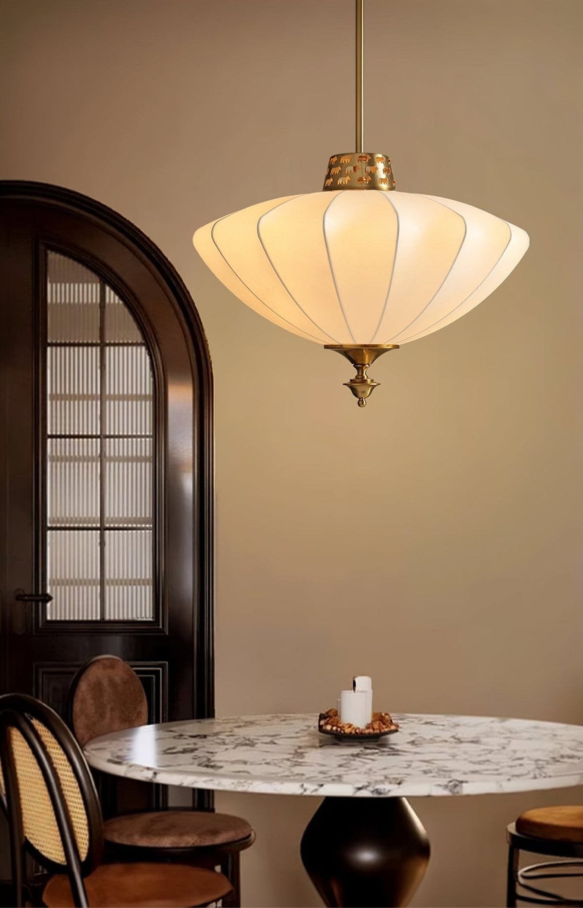 Ortalara Elegance Vintage Bloom Seiden-Pendelleuchte