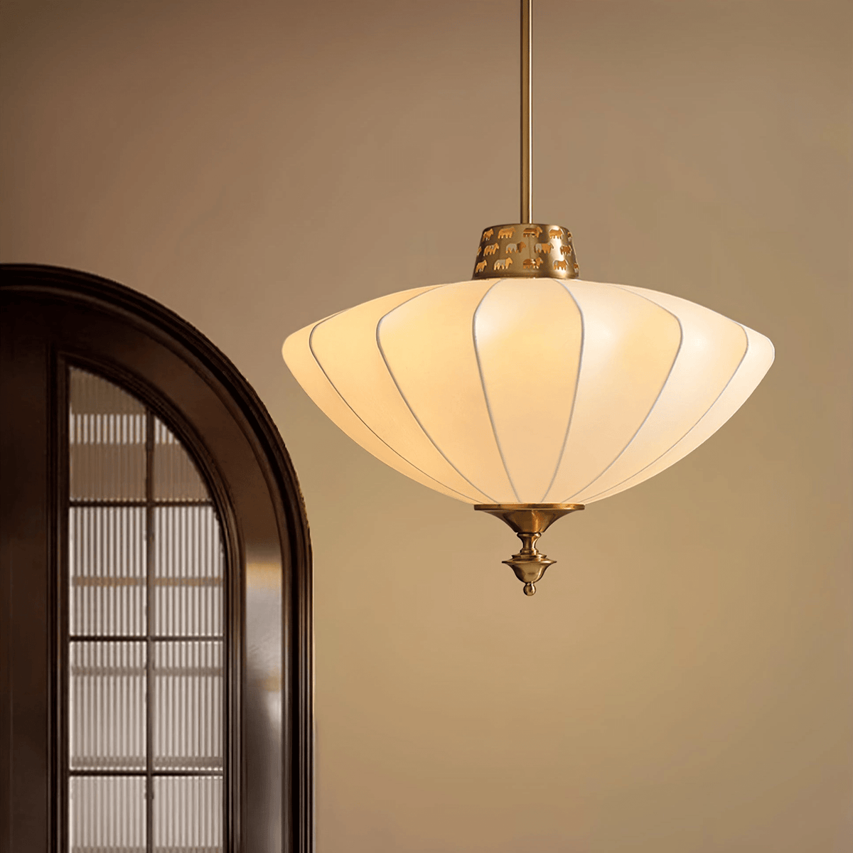 Ortalara Elegance Vintage Bloom Seiden-Pendelleuchte