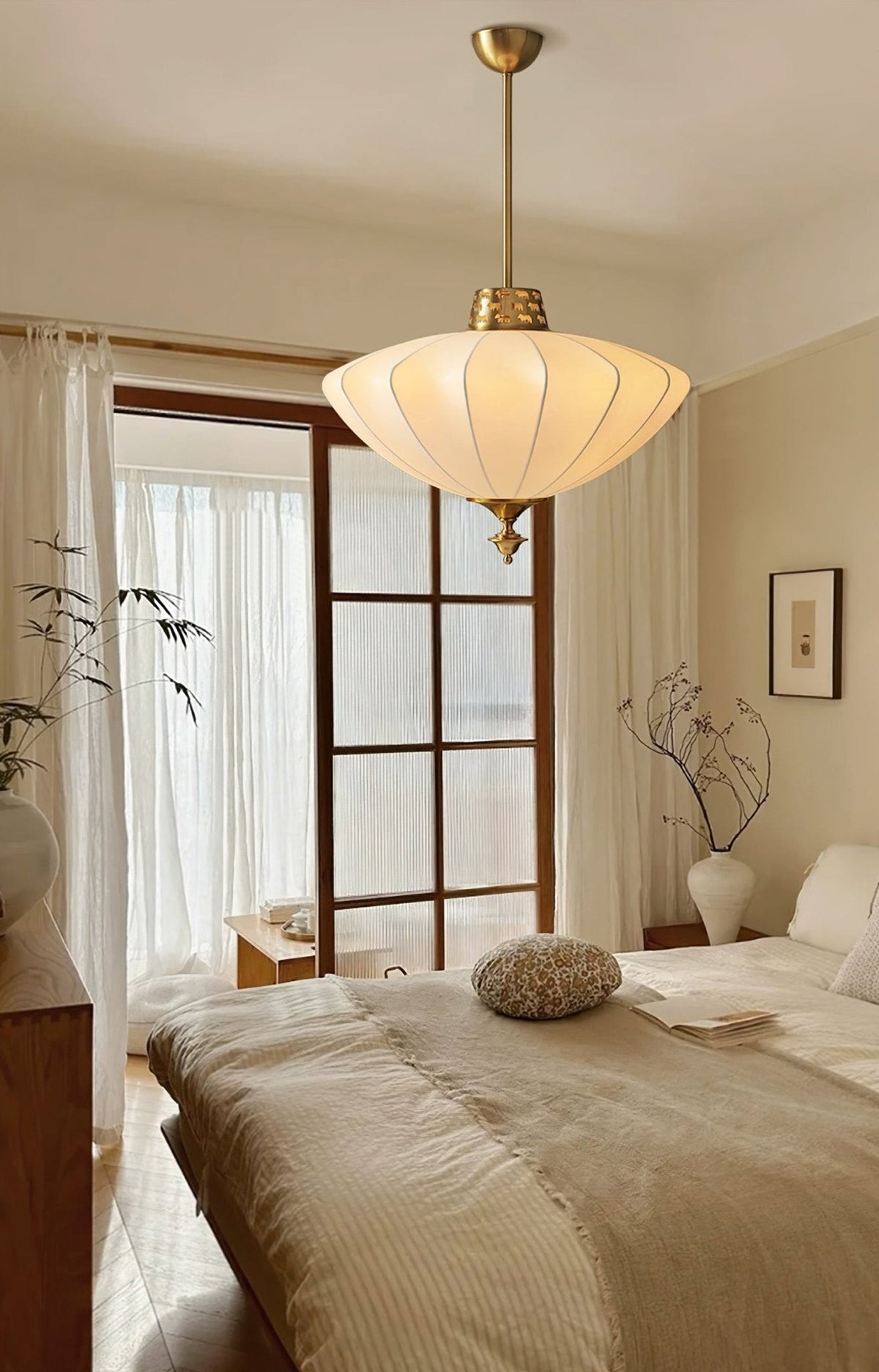 Ortalara Elegance Vintage Bloom Seiden-Pendelleuchte