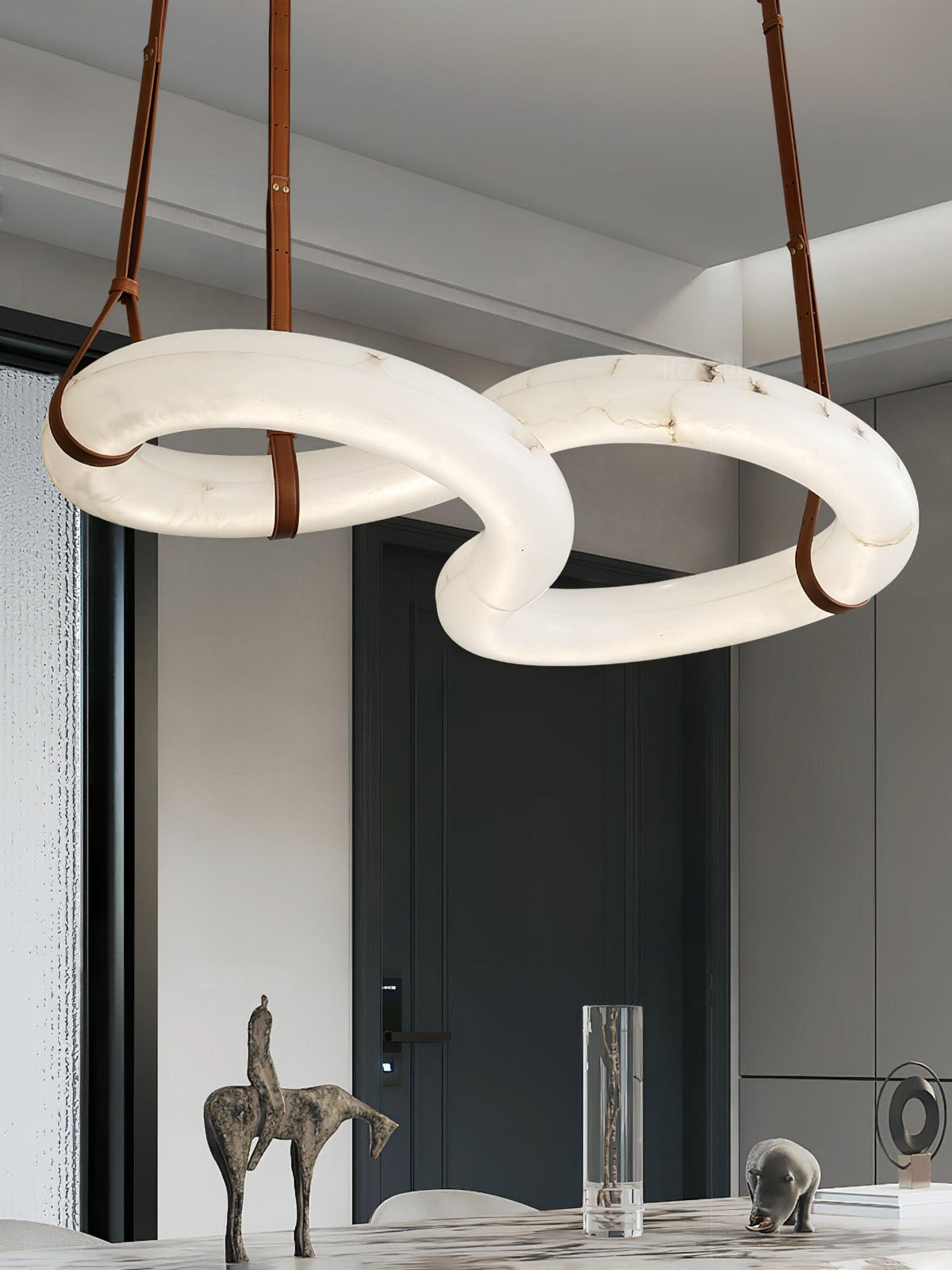 Luste Alabaster Pendelleuchte Kronleuchter