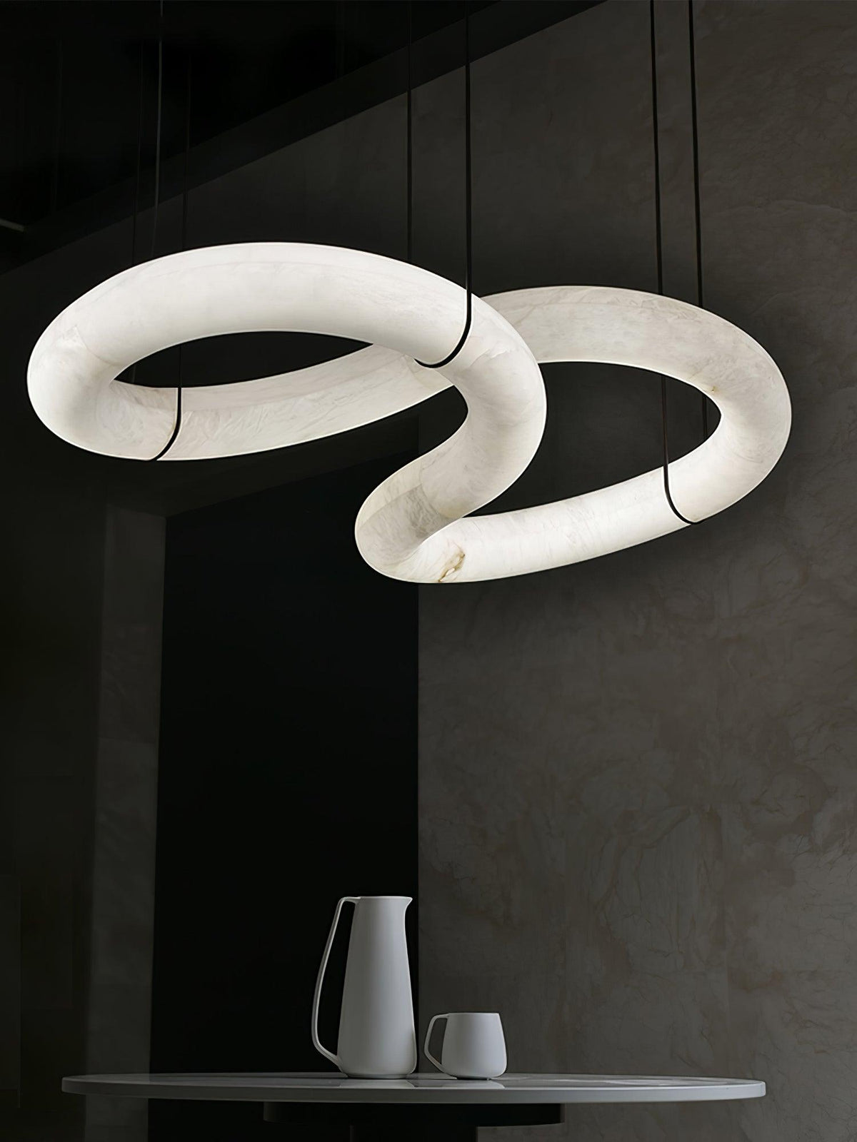 Luste Alabaster Pendelleuchte Kronleuchter