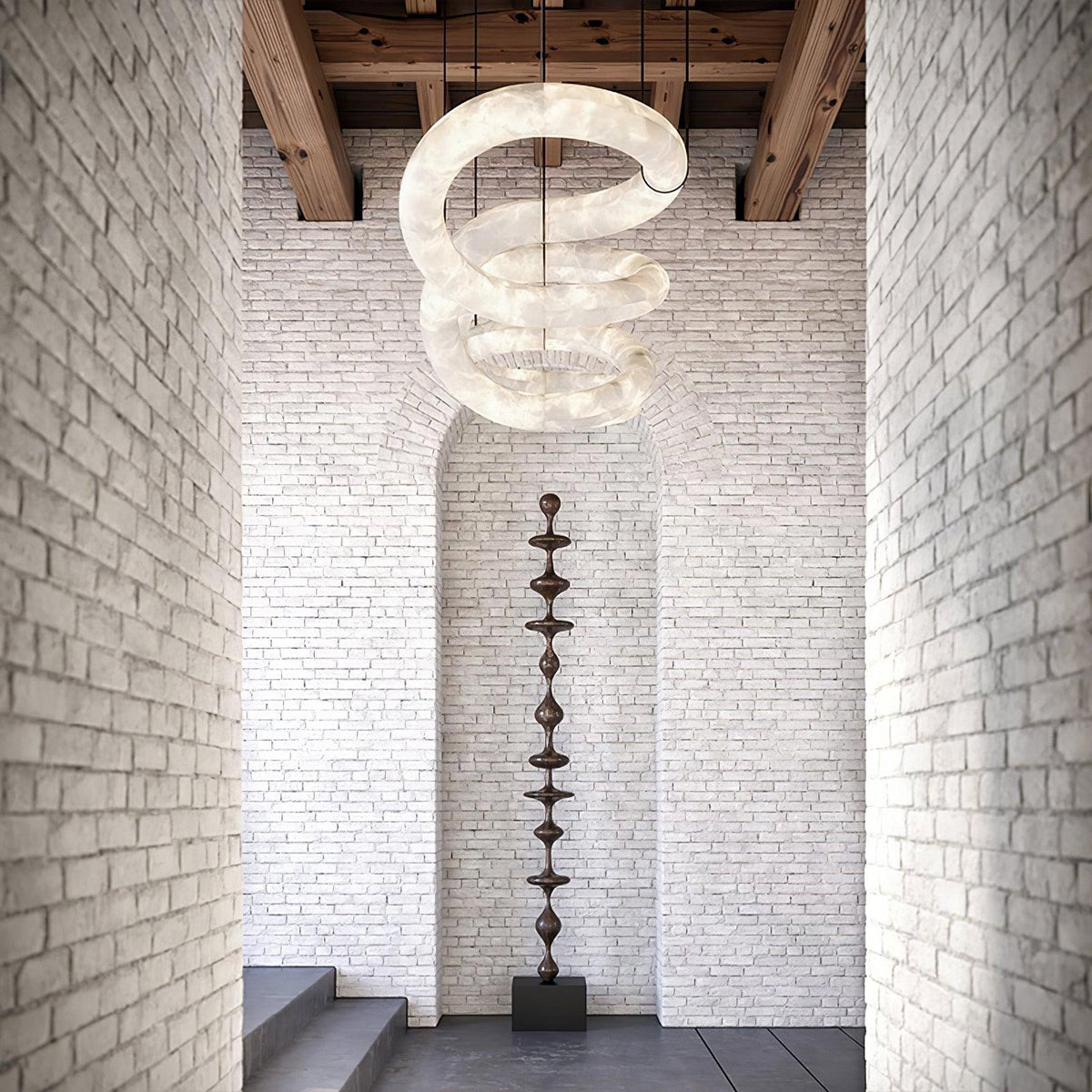 Luste Alabaster Pendelleuchte Kronleuchter
