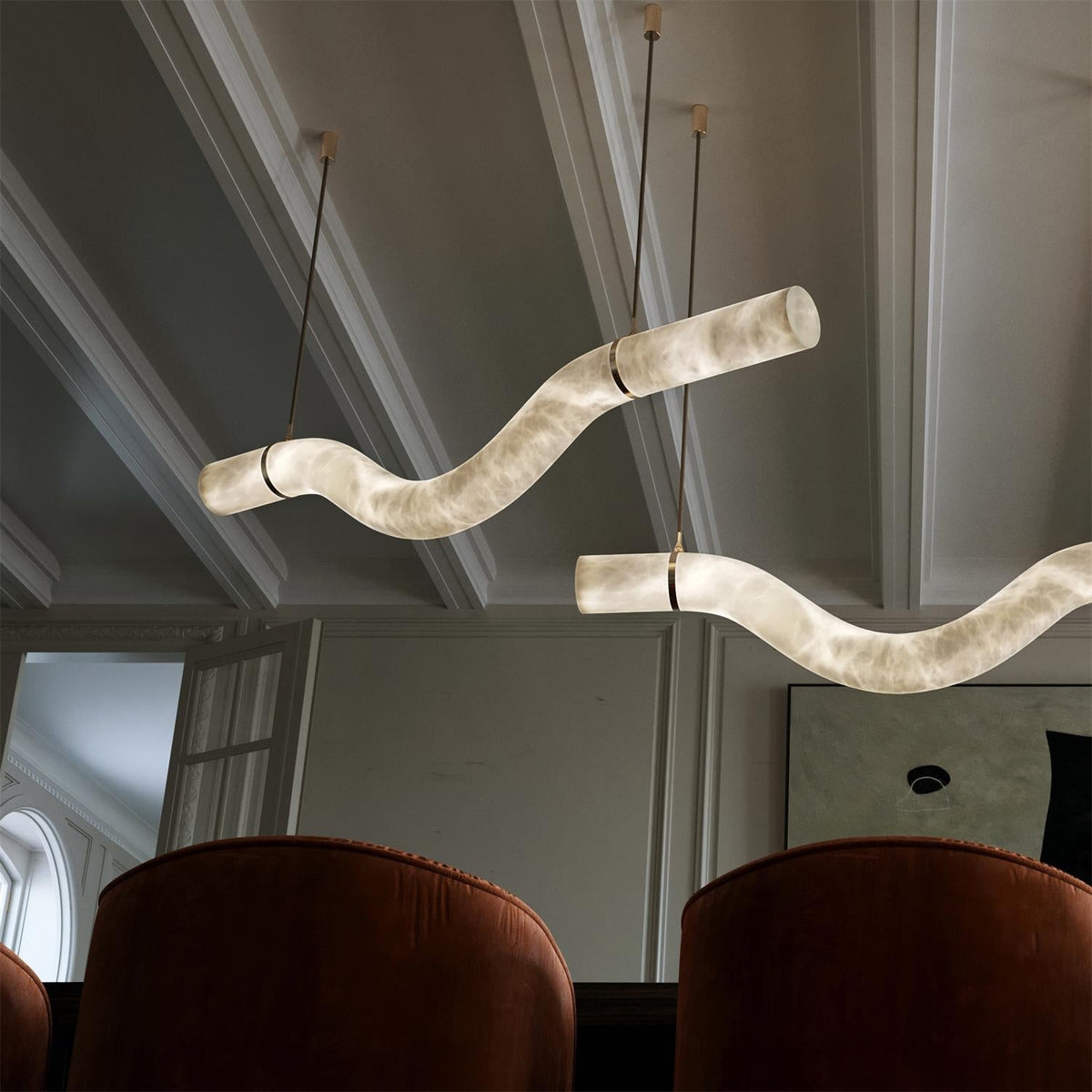 Luste Alabaster Pendelleuchte Kronleuchter