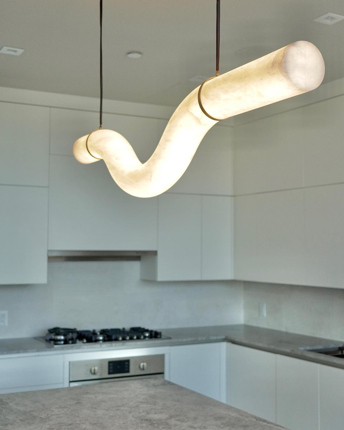 Luste Alabaster Pendelleuchte Kronleuchter