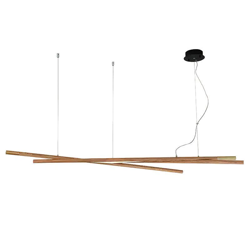 Elvuaine Kronleuchter Holz Linear LED