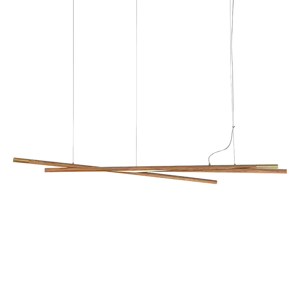 Elvuaine Kronleuchter Holz Linear LED